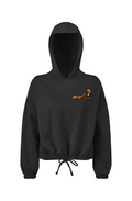 Dragging Monkey Ladies' Cropped Oversize Hooded Sweatshirt