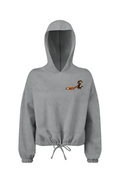 Dragging Monkey Ladies' Cropped Oversize Hooded Sweatshirt