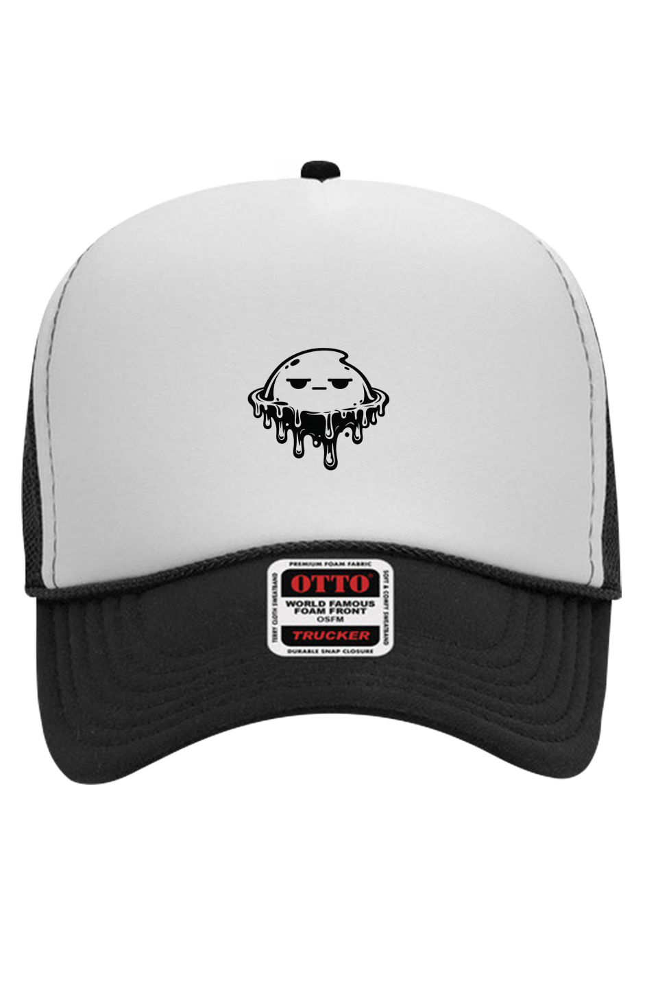 Otto White Foam Front 5 Panel Trucker Hat